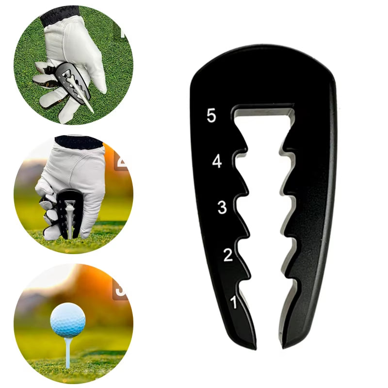 Adjustable Golf Tee Height Tool Precision Tee Height Setter for Consistent Swings, Durable Design, Easy-To-Use Golf Training Aid