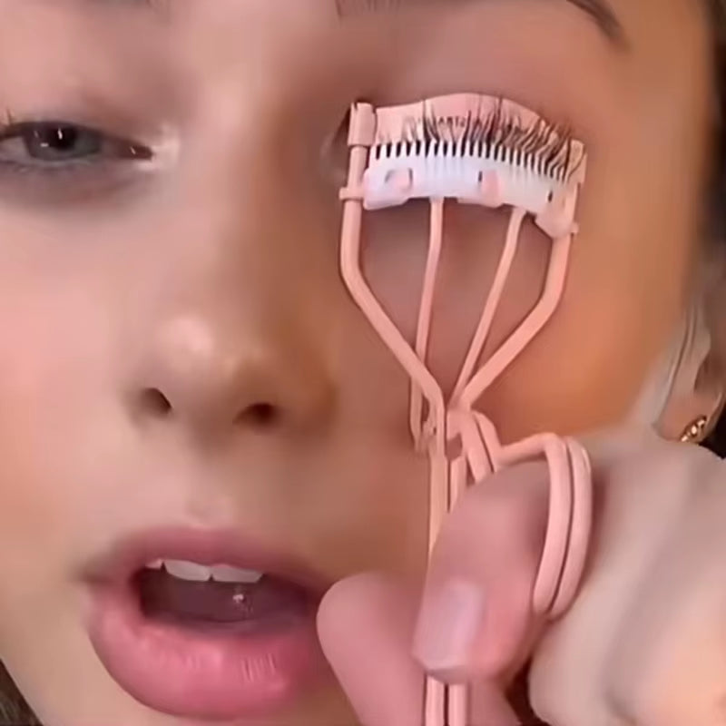 Eyelashes Curler with Built in Comb Separated Eyelash Curler Crimp-Free Lashes Stainless Steel Eyebrow Razor Eyelash Eye Makeup
