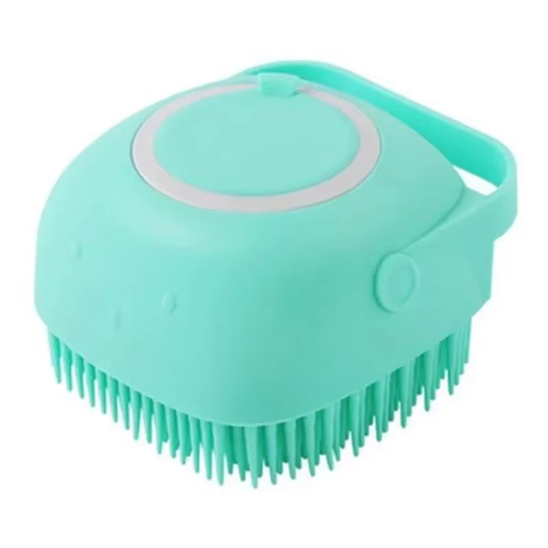 Silicone Dog Bath Massage Gloves Brush Pet Cat Bathroom Cleaning Tool Comb Brush for Dog Can Pour Shampoo Dog Grooming Supplies