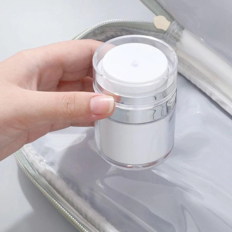 15/30/50Ml Dispensing Bottle Vacuum Design Cream Bottle Refillable Press Type Moisturizer Pump Dispenser Airless Pump Jar