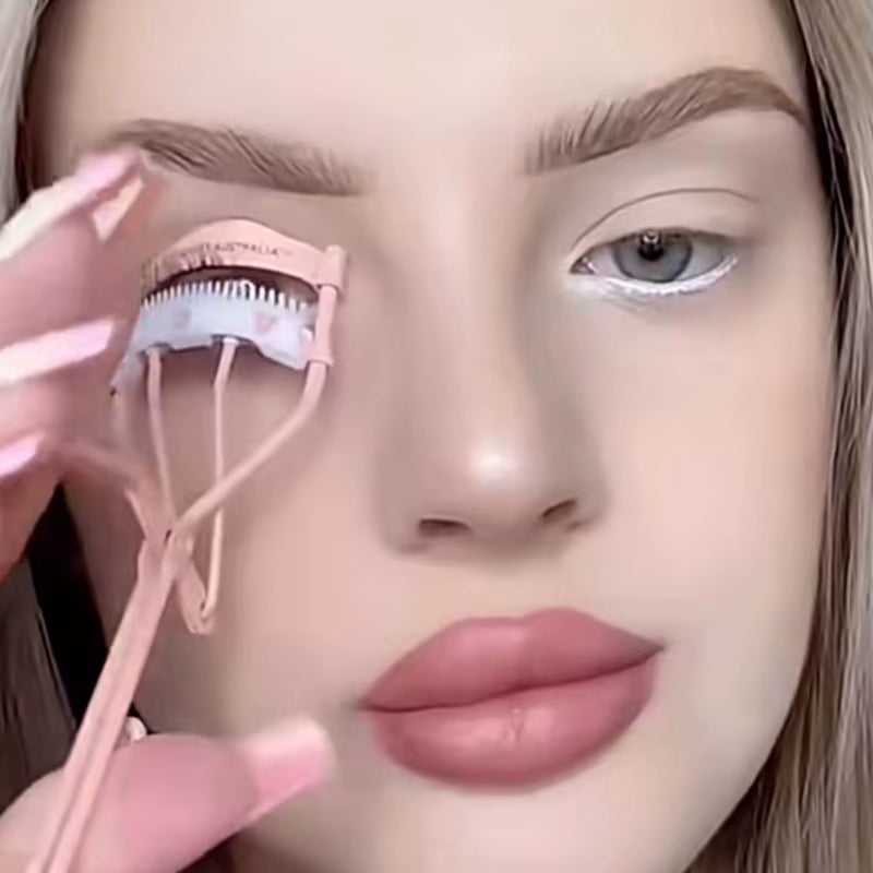 Eyelashes Curler with Built in Comb Separated Eyelash Curler Crimp-Free Lashes Stainless Steel Eyebrow Razor Eyelash Eye Makeup